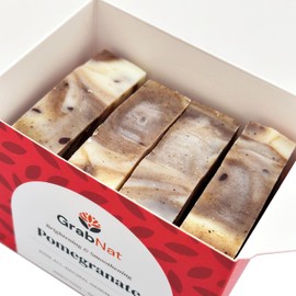 4-Pack Pomegranate Soap | Handmade, All-Natural, Cold-Processed, Plant-Based | Refreshing Cleanse for Face & Body | Suitable for All Skin Types (4 x100grams / 4 x 3.5oz)