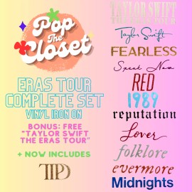 Taylor Swift The Eras Tour Iron On Patches, 5 INCHES, PLUS FREE Eras Tour Patch