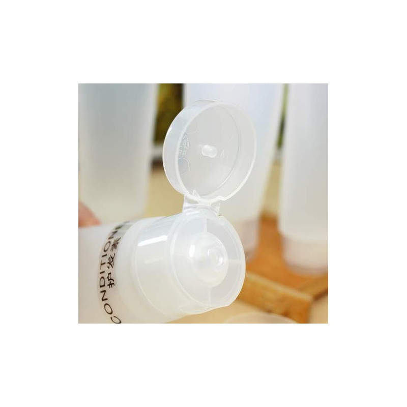 LASSUM 10 PCS Refillable Empty Plastic Squeeze Soft Tubes Bottle,Flip