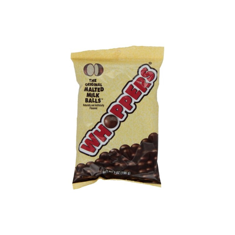WHOPPERS Candy (Chocolate Covered Malted Milk Candy Balls),7 Ounce Bag