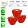 Just Pudding Basins Pack of 3 Red Plastic Pudding Basin