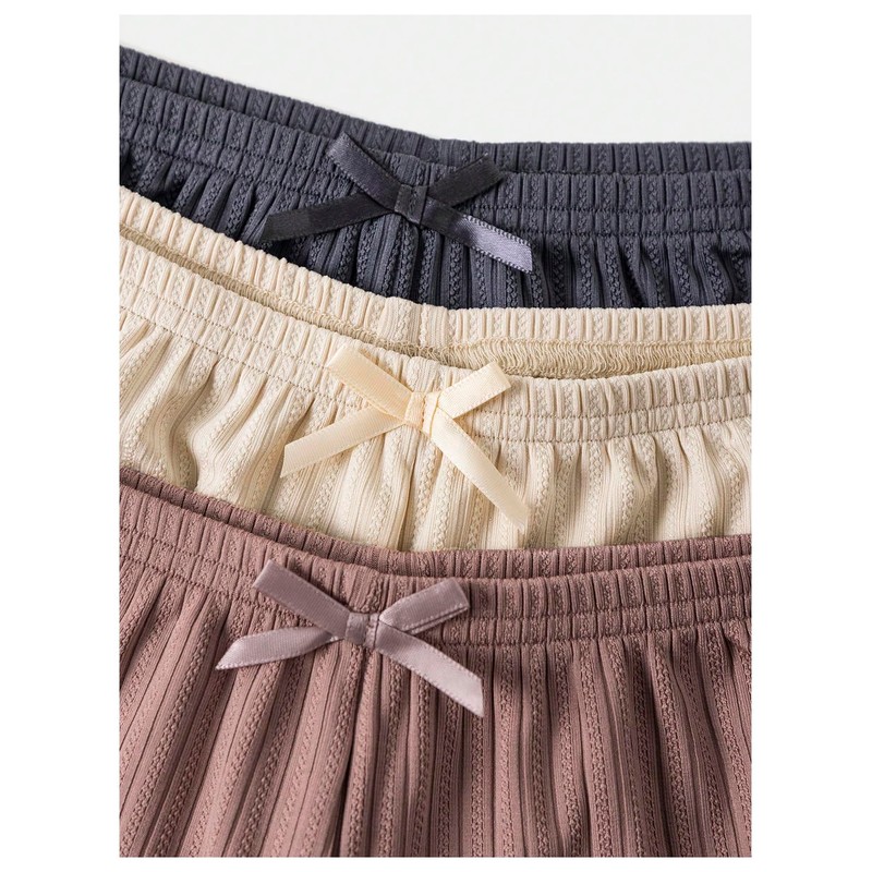 SHENHE Women's 3 Pack Soft Pajama Shorts Elastic Waist Solid