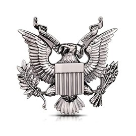 United States Military US Army Metal Car Emblem Sticker Decal (Gun Color)