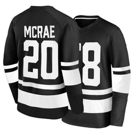 Tate #20 Unisex Ice Hockey Practice Jersey, Tater Tots Design (US, Alpha, Small, Regular, Regular, Black/White)