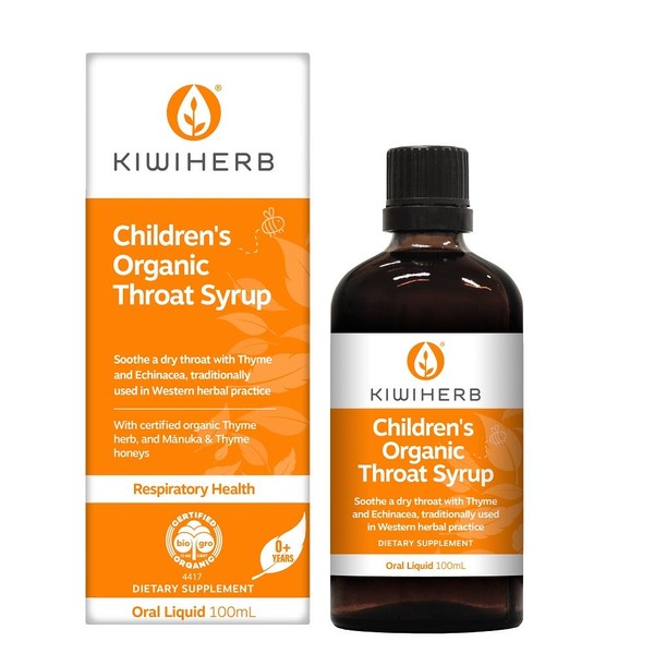 Kiwiherb Children's Organic Throat Syrup - 100ml