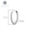 NKlaus Single 585 14 Carat Gold White Gold Hoop Earrings