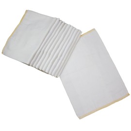 OsoCozy Indian Cotton Prefold Diapers - Soft and Absorbent Baby Diapers - 12 Count, Newborn - 10"x14" (6-10 lbs)