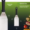 Anmarko Stainless Steel Metal Spatula, Hamburger Turner with Black Handle