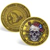 ACGZQY Memento Mori Coin - Rose Skull Memento Vivere Coin,