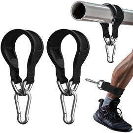 Hanging Straps Kit for Gymnastic Rings (2-Pack), Pull-Up Bar & Tree Swings, Gym & Travel–Anti-Slip Sling Saver Sleeves + Anti-Slip Locking Carabiners (Black)