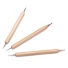 SEWACC 3pcs Pottery Embossing Tools Set Handle Styluses for Clay