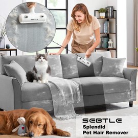Sebtle Pet Hair Remover Roller,Reusable Animal Hair Removal Brush for Dogs and Cats,Lint Remover Easy to Clean Pet Fur from Carpet,Sofa,Bedding,Furniture and Rugs-Grey