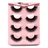 Thick False Eyelashes, Wispy Cat Eye Look Faux Cluster Lashes,