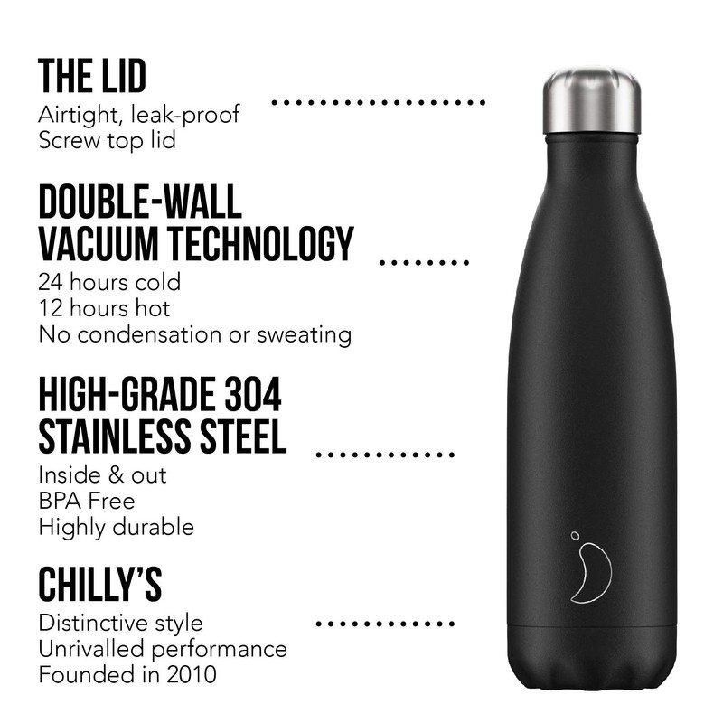 Chilly’s Bottles, Waterproof, Leak-proof, Stainless Steel, BPA-free, Reusable Water Bottle,