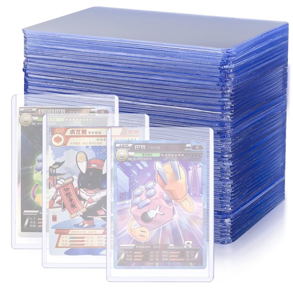 50 Pcs Clear Card Sleeves, Standard Top Loaders, 76x101mm Card