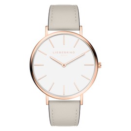 Liebeskind Berlin LT-0371-LQ Women's Analogue Quartz Watch with Leather Strap, Rose Gold, Modern