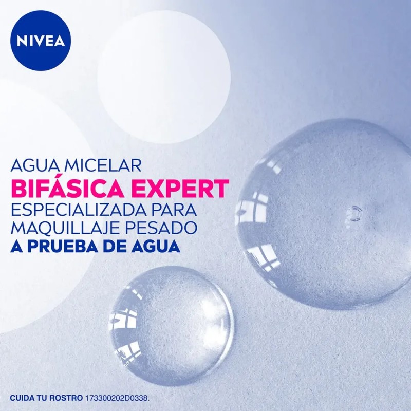 Agua Micelar Bifásica NIVEA Micellair Black Expert 400 Ml