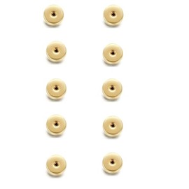Renkovte - Tornillos planos de repuesto para aretes de tuerca, 10 piezas de respaldo plano de acero inoxidable para piercings de oreja, tornillos de seguridad para evitar que desaparezcan aretes