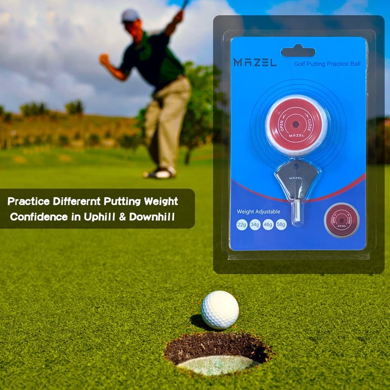 MAZEL Golf Putting Practice Ball, Golf Putter Wheel, Putting Training