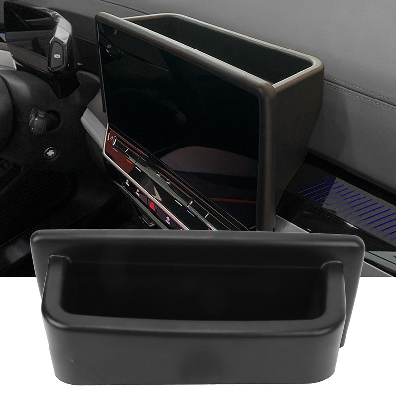 Center Console Dashboard Organizer ABS Behind Screen Storage Box Tray