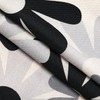 Black Grey Table Runner Modern Floral Table Runner Outdoor Table
