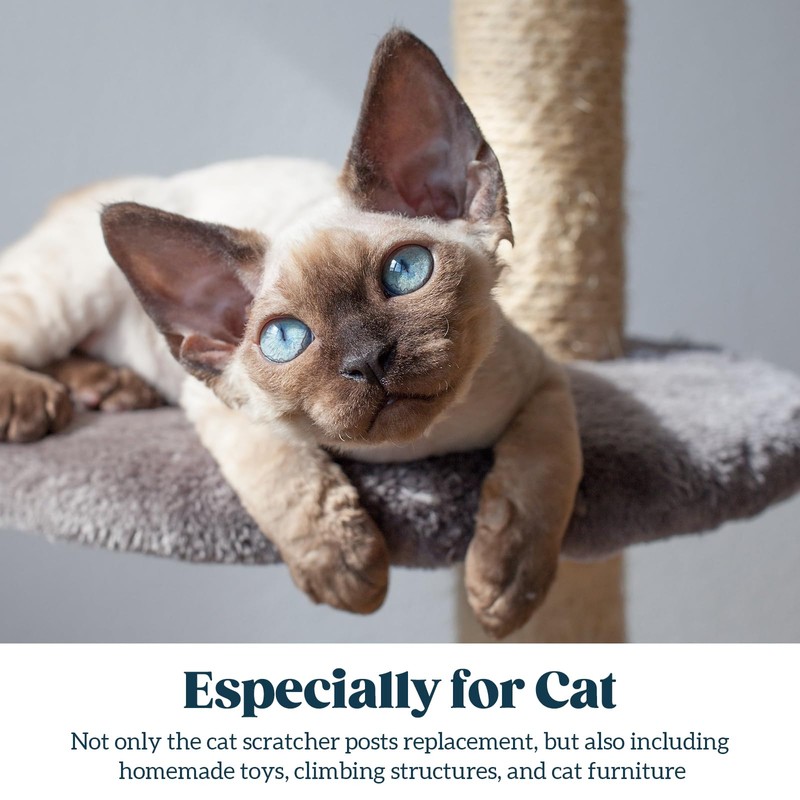 Natural Sisal Rope for Cat Scratcher 1/4 Inch by 100