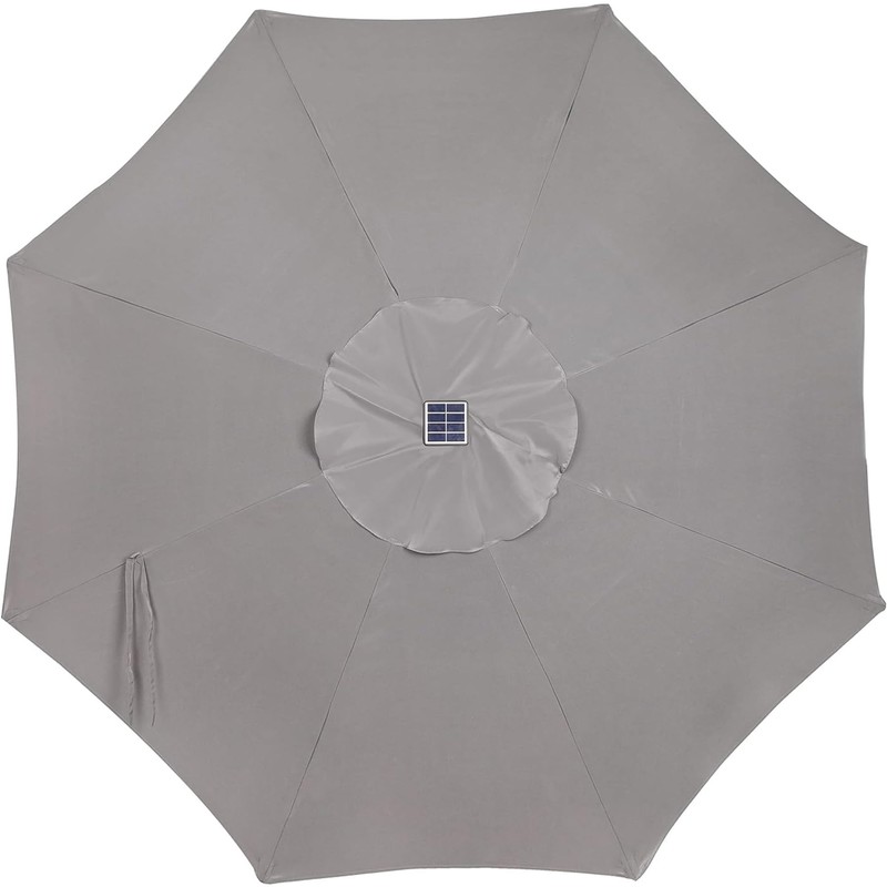 Blissun 9 ft Solar Umbrella, 32 LED Lighted Patio Umbrella,
