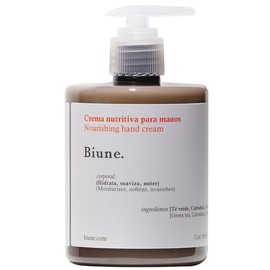 Crema Nutritiva para Manos | Con Té Verde, Aloe Vera y Aceite de Almendra | Fórmula Vegana con Extractos Botánicos para Todo tipo de Pieles | Skin Care | Biune. | 300 ml