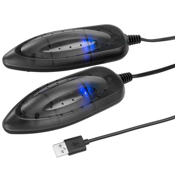 infactory Ski Boot Warmer: Portable USB Shoe Dryer with UV