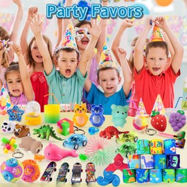 Party Bags Children's Birthday Party Bag Set 120 Pieces Children's Birthday Party Favours Girls Boys Children Giveaways Party Bag Favours Accessories Decoration for Party Bag Filler
