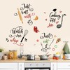 wondever Kitchen Food Wall Stickers Kitchenware Lettering Peel and Stick