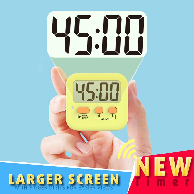 Antonki 2 Pack Digital Timer for Kids, Magnetic Countdown Kitchen