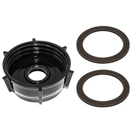 Blendin - Tapa inferior de plástico de repuesto con 2 juntas de goma para juntas tóricas, compatible con licuadoras Oster y Osterizer
