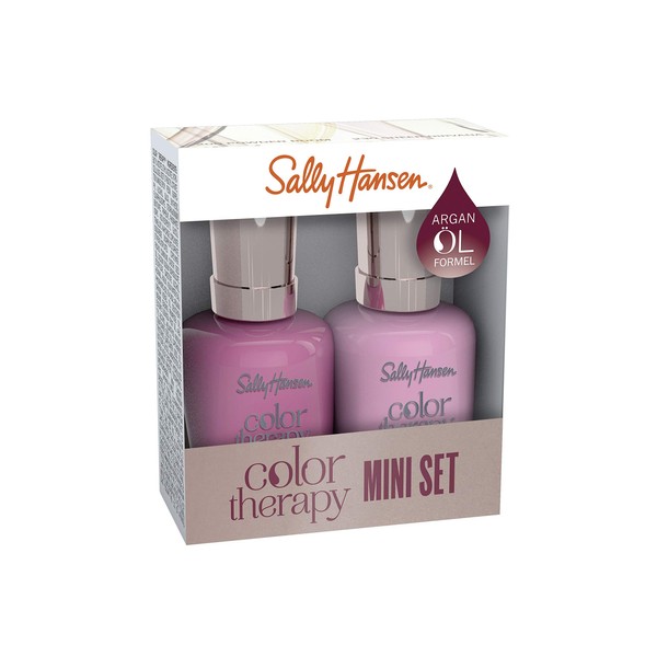 Sally Hansen Color Therapy Nail Polish Mini Duo Pack Colour 290 + Colour 270 Pampered Pink + Mauve Mantra 10 ml