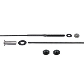 VistaView CableTec - Fast and Easy Black Stainless Steel Cable Railing Kit for Metal Posts – 1/8 Inch Black Oxide Stainless Cable, 10 Feet with Black Oxide Stainless Dome Caps