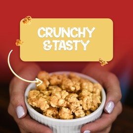 KrackCorn Caramel Popcorn, Gluten-Free, Non-GMO, Sweet and Salty Snack, No High Fructose, Guilt Free, Non Greasy Delight Ideal for Family Parties, 11 Oz, Pack of 3