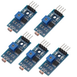 Heevhas 5pcs 4 Pin Photoresistor Sensor Light Detection Photoresistor Module Light Sensor Light Detector Module with Digital Output