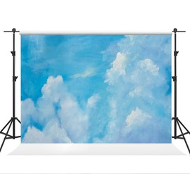 Kate 7×5ft Sky Clouds Photography Backdrop Blue Portrait Backdrop Abstract Background Fabric Photo Studio Props for Photographer Pictures