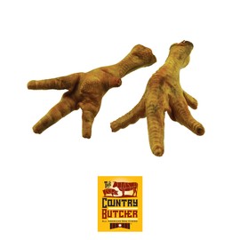THE COUNTRY BUTCHER Chicken Feet Dog Treats for Small, Medium and Large Breeds, Natural Chew, Rich Source of Glucosamine and Chondroitin, Made in The USA, 30 Count - Rawhide Free, Nails Removed
