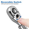 HOYETO 1/4" Extendable Ratchet Wrench, 72-Tooth Telescopic for Auto Repair
