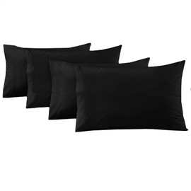 AL NOOR HOME Premium Cream 4 Pack Pillowcases - 100% Egyptian Cotton with 200 Thread Count - Envelope Closure - Hotel Quality Wrinkle Free Soft and Breathable Pillow Covers