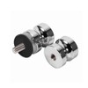 Back-to-Back Glass Door Knob Puller Push Handle Bathroom Shower Stainless