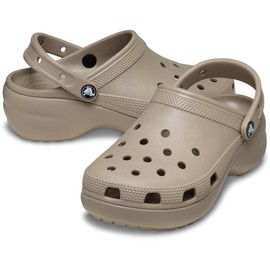 Crocs Women's Classic Platform Clog, Taupe, 6