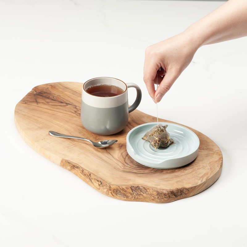 Zeal Circular Spoon Rest, Melamine Utensil Holder Rest, Tea Bag