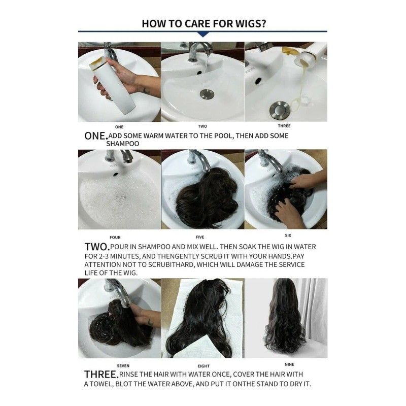 Pelucas De Cabello Natural Bob Negro Corto Y Liso Para