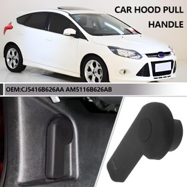 eMagTech 1Pc Car Bonnet Release Cable Handle CJ5416B626AA AM5116B626AB Compatible with Ford C-Max Mk2 Compatible with Kuga 13 Black