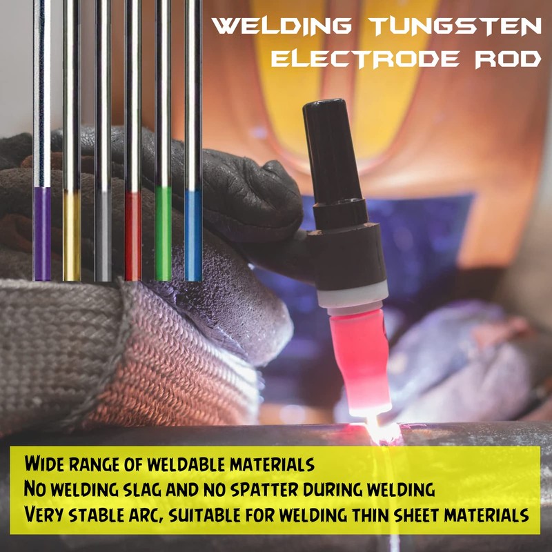 ZINGER TIG Welding Tungsten Electrodes 2% Lanthanated (WL20/EWLa-2) Blue,10-Pack Lanthanated