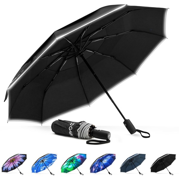 G4Free 42 Inch Windproof Travel Compact Umbrella for Rain &