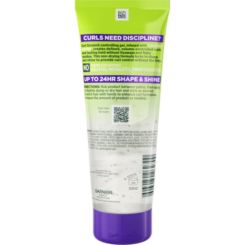 Garnier Fructis Style Curl Scrunch Controlling Gel 6.8 oz (Pack