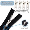 Domthent Zipper Repair Kit,#5 Zipper Pull Replacement,76pcs Fix a Zipper